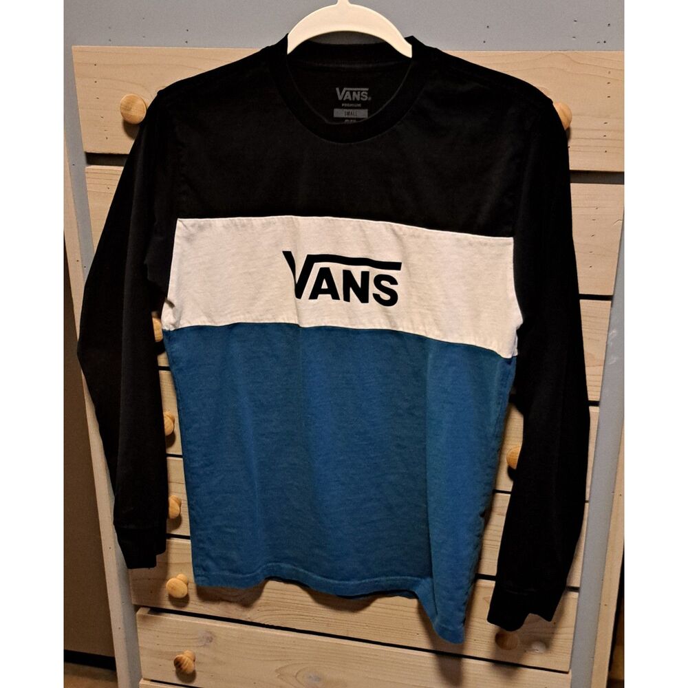 Vans Men’s Long Sleeve Colorblock Shirt – Size Small- 90s, Y2K, Retro, Vintage